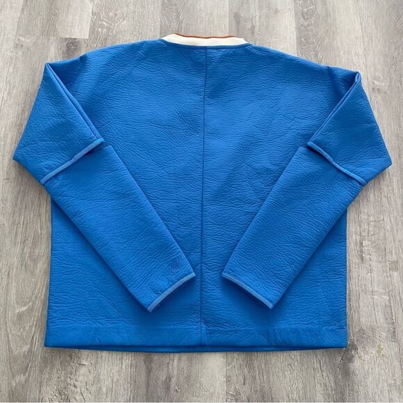 Nike Sportswear Women Tech Pack Blue Crew Top (930765-403) Size Small - Picture 2 of 7